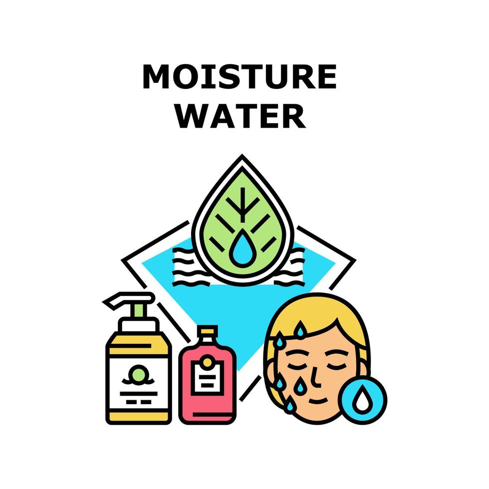 Moisture Water Vector Concept Color Illustration