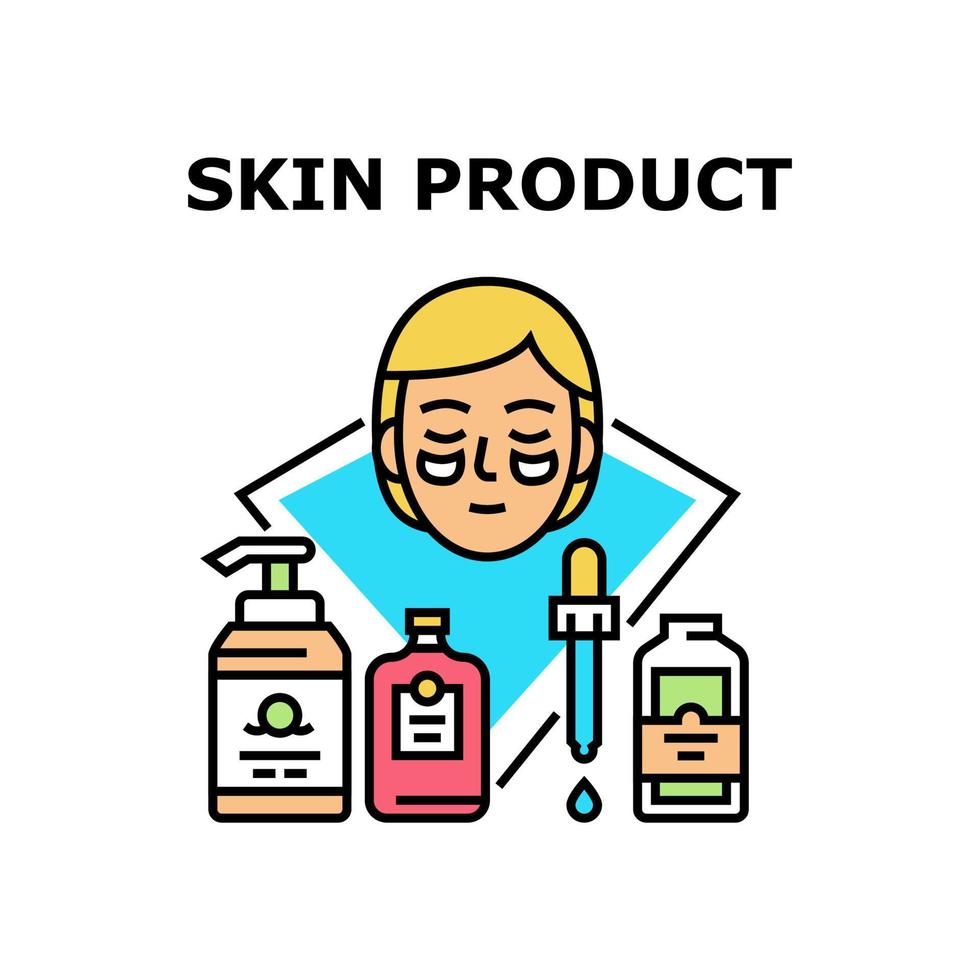 Skin Product Vector Concept Color Illustration