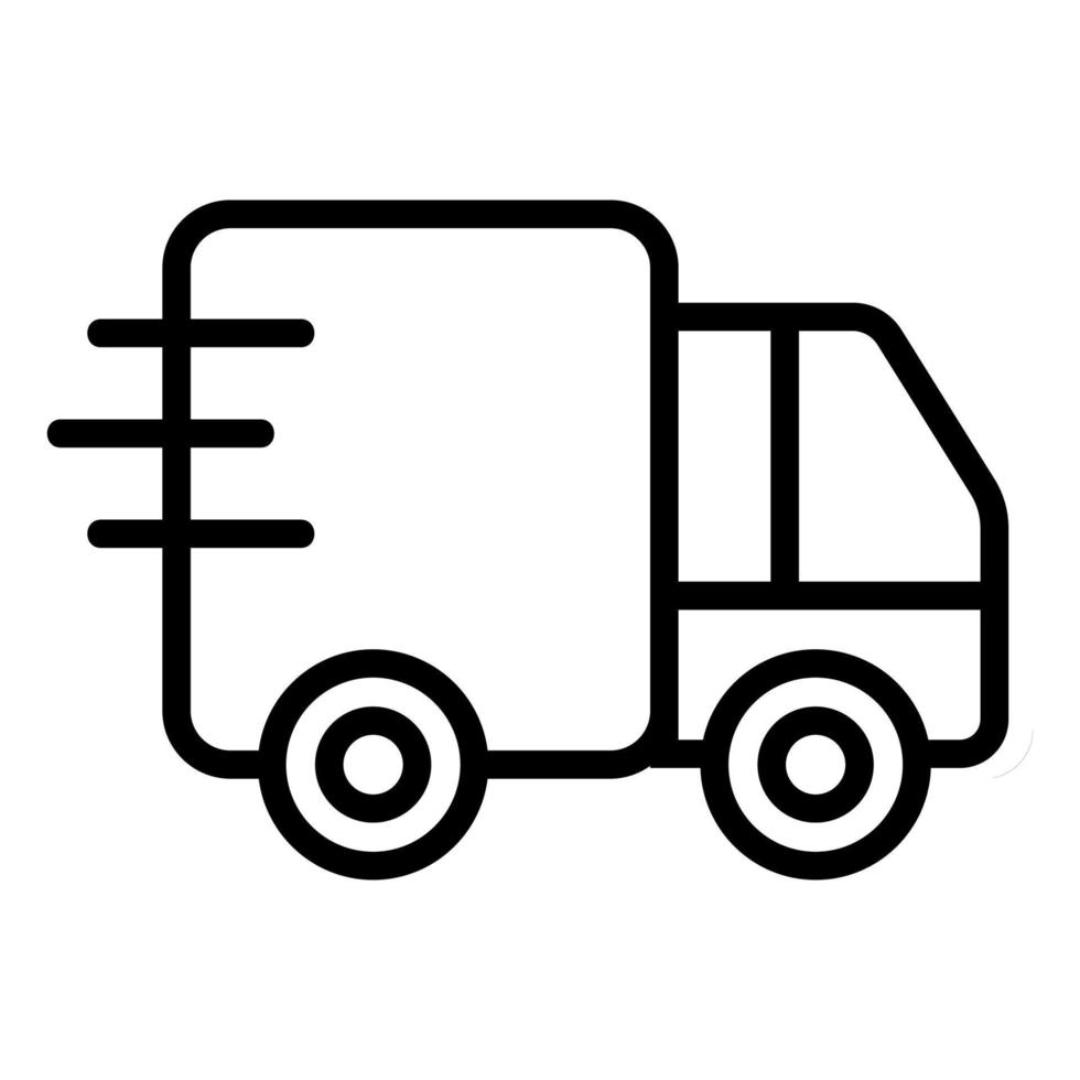 Courier machine icon vector. Isolated contour symbol illustration vector