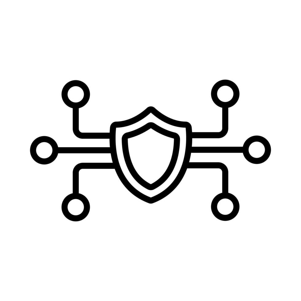 computer virus icon vector. Isolated contour symbol illustration vector