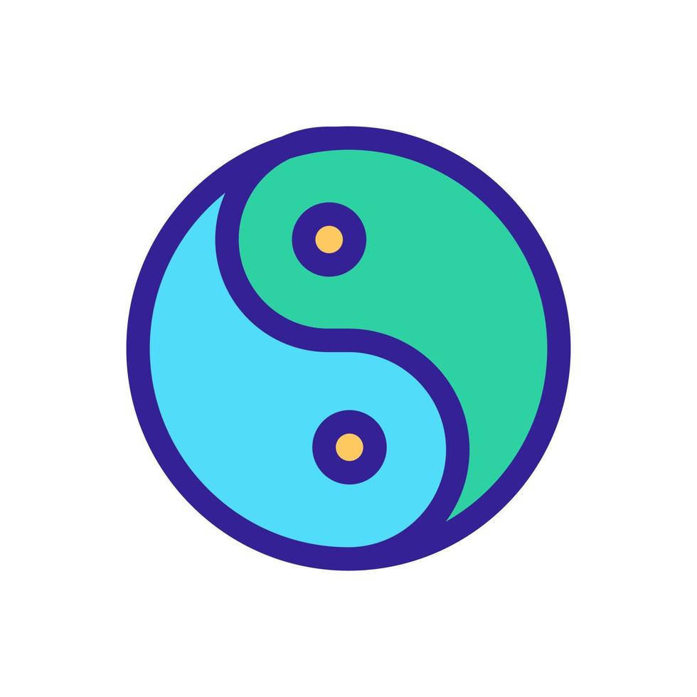 vector de icono de yin yang. ilustración de símbolo de contorno aislado