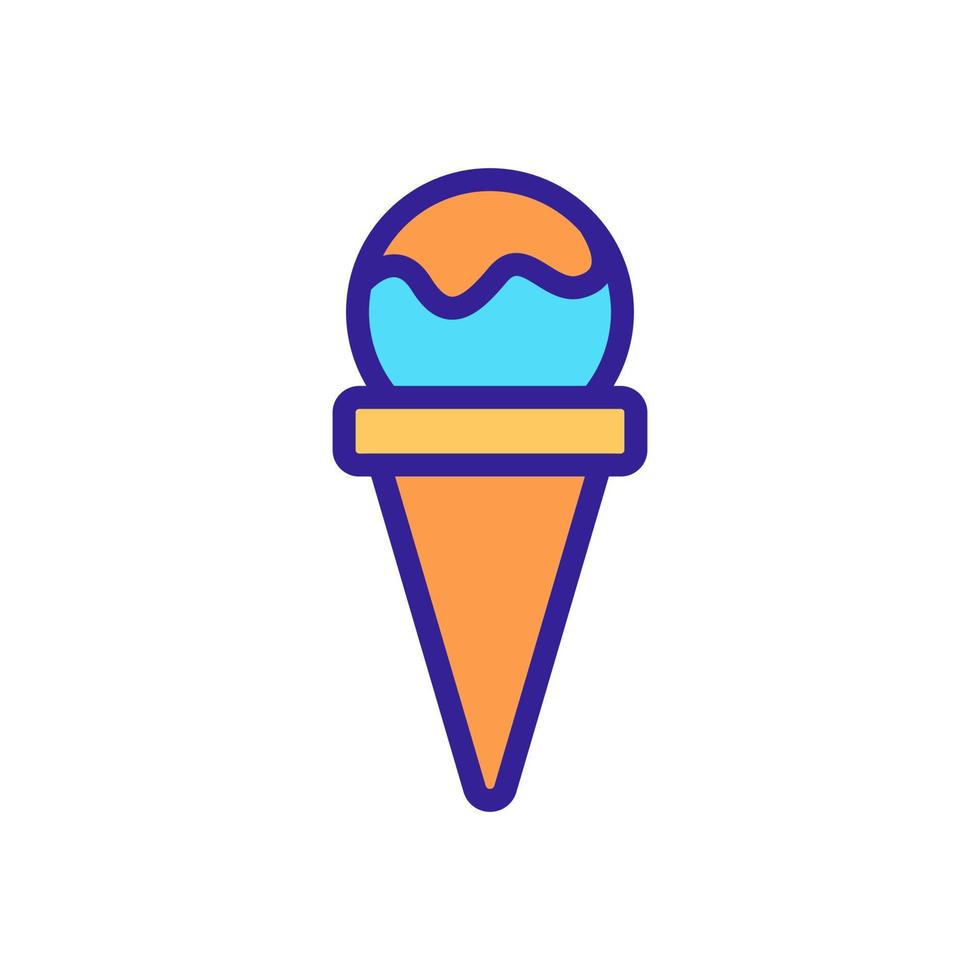 vector de icono de helado de chocolate. ilustración de símbolo de contorno aislado