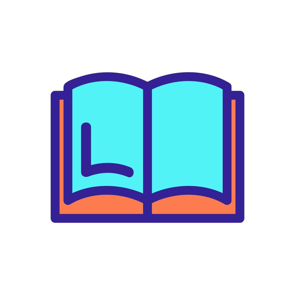 Open book icon vector. Isolated contour symbol illustration vector