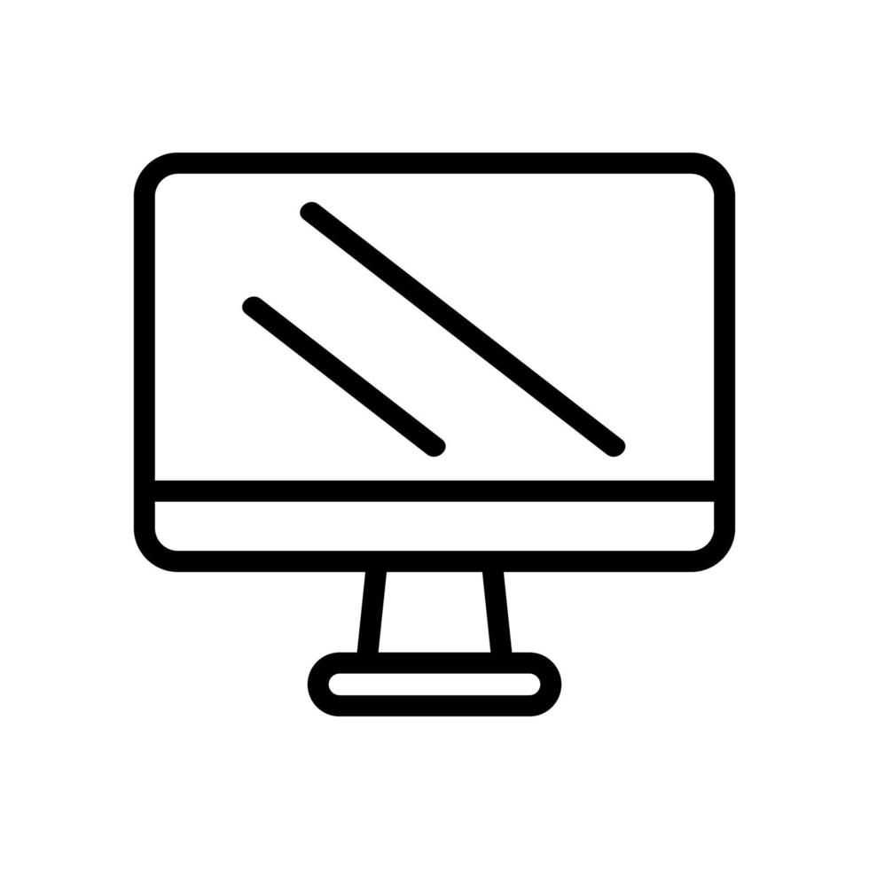 vector de icono de computadora moderna. ilustración de símbolo de contorno aislado