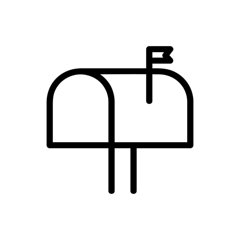 vector de icono de buzón. ilustración de símbolo de contorno aislado