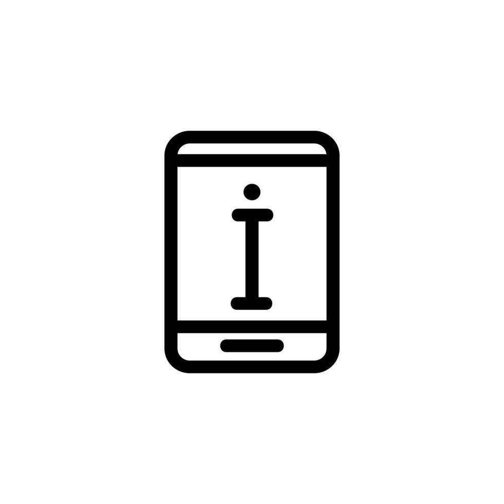 Information on the phone icon vector. Isolated contour symbol illustration vector