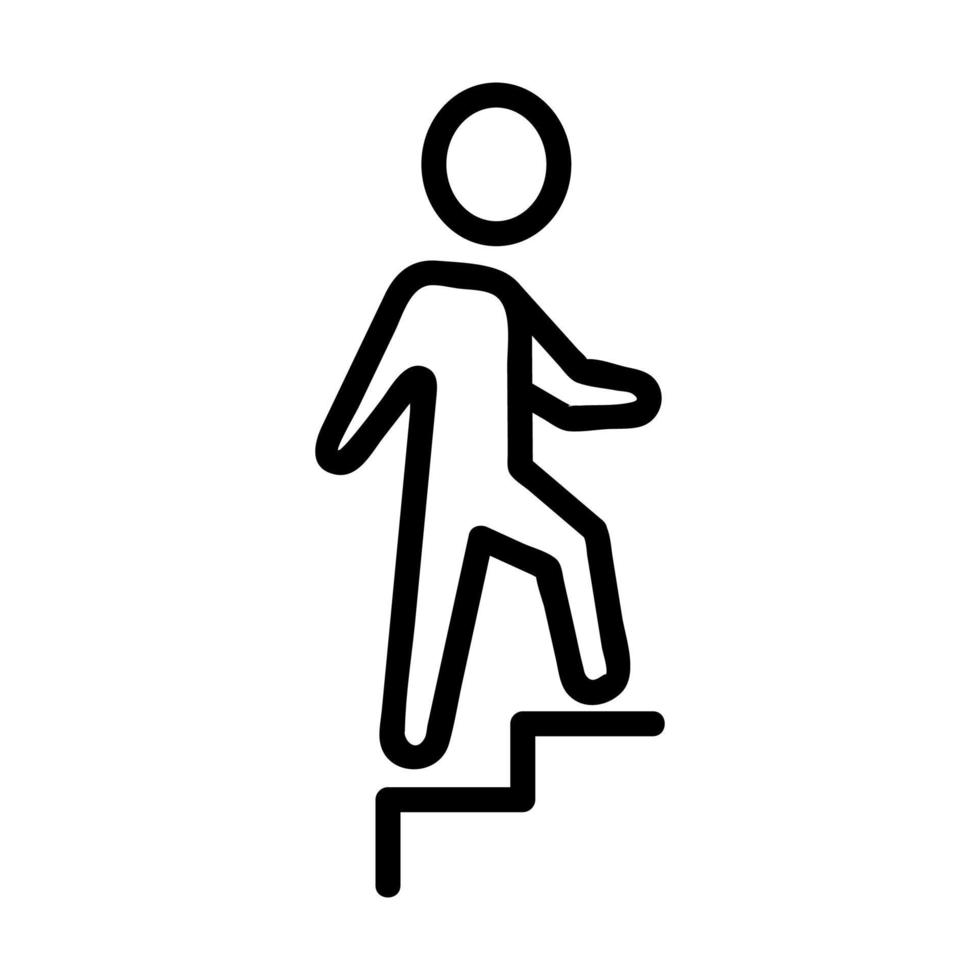 vector de icono de pasos de hombre de negocios. ilustración de símbolo de contorno aislado