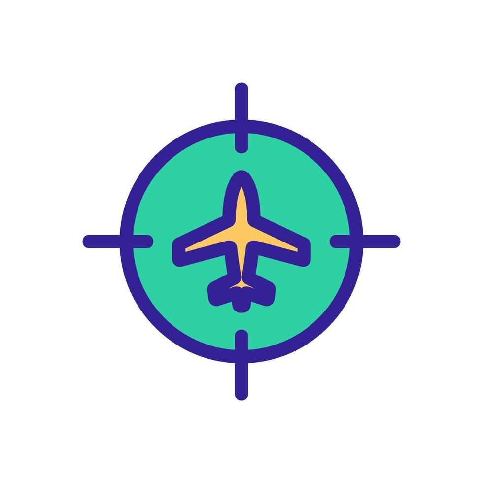 Plane sight icon vector. Isolated contour symbol illustration vector
