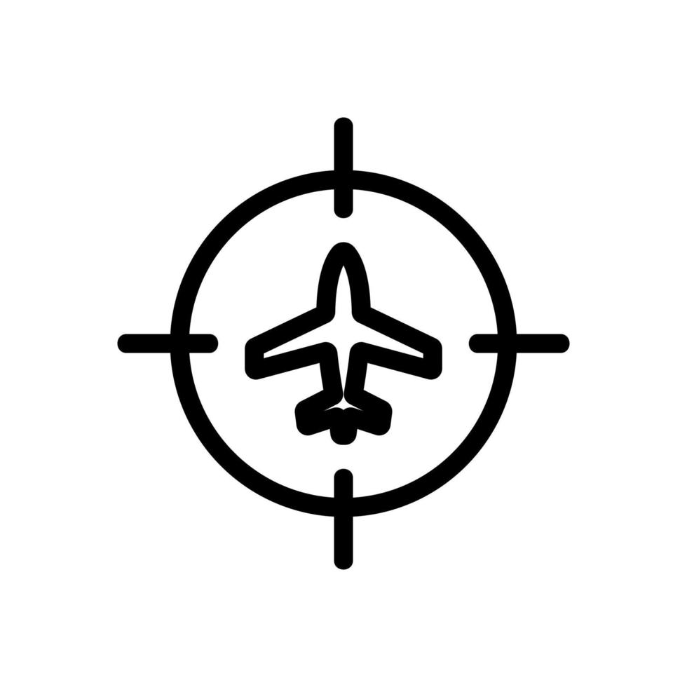vector de icono de vista de avión. ilustración de símbolo de contorno aislado