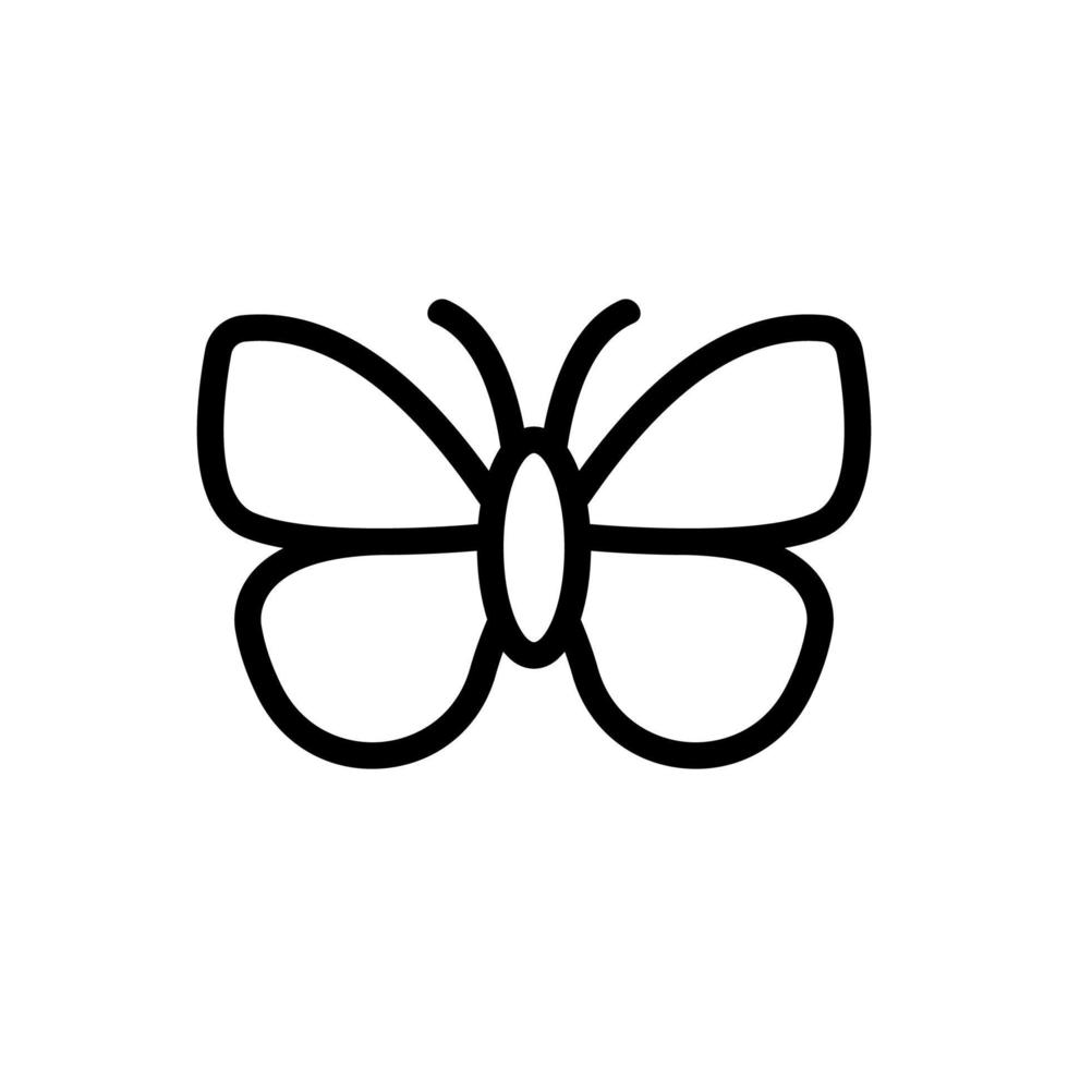 Butterfly icon vector. Isolated contour symbol illustration vector