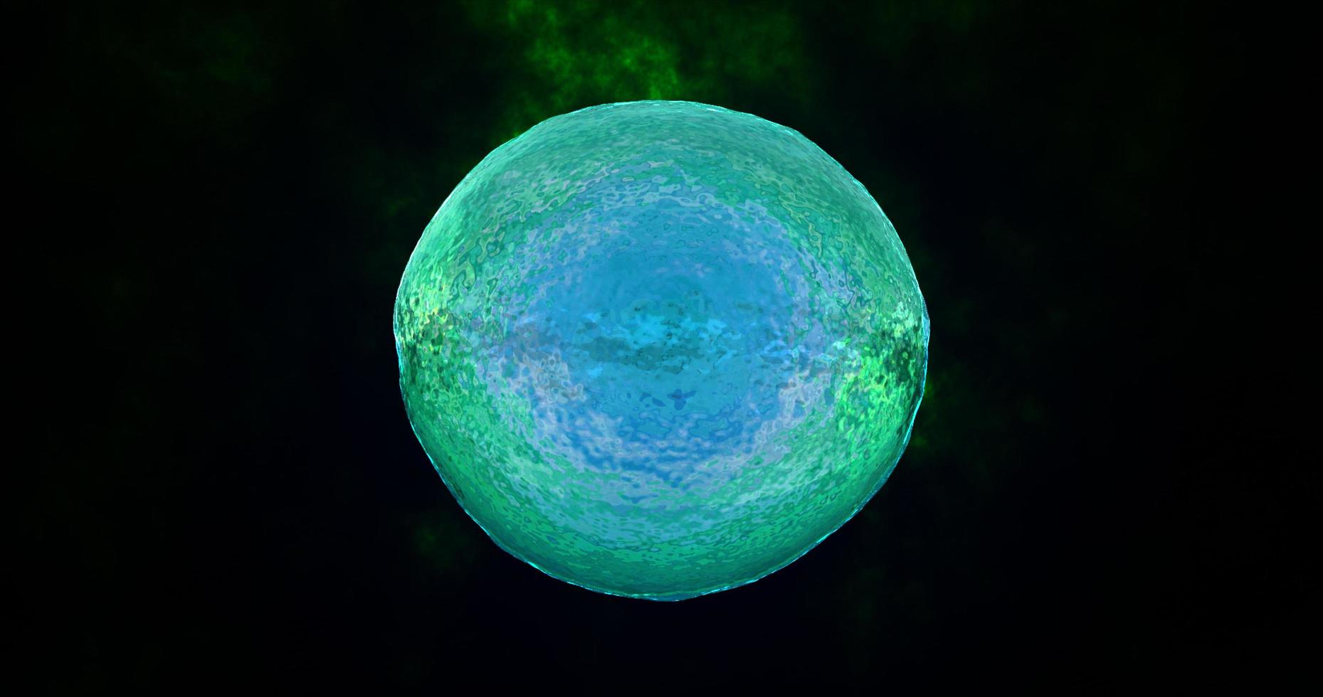 Abstract round green melted sphere liquid iridescent futuristic swirling, abstract background morphing photo