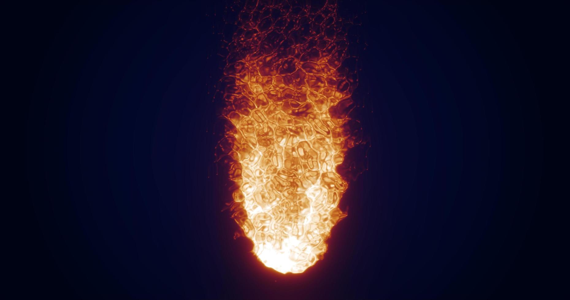 Abstract orange flame glowing burning bonfire fire glowing with magical energy on a dark background. Abstract background photo