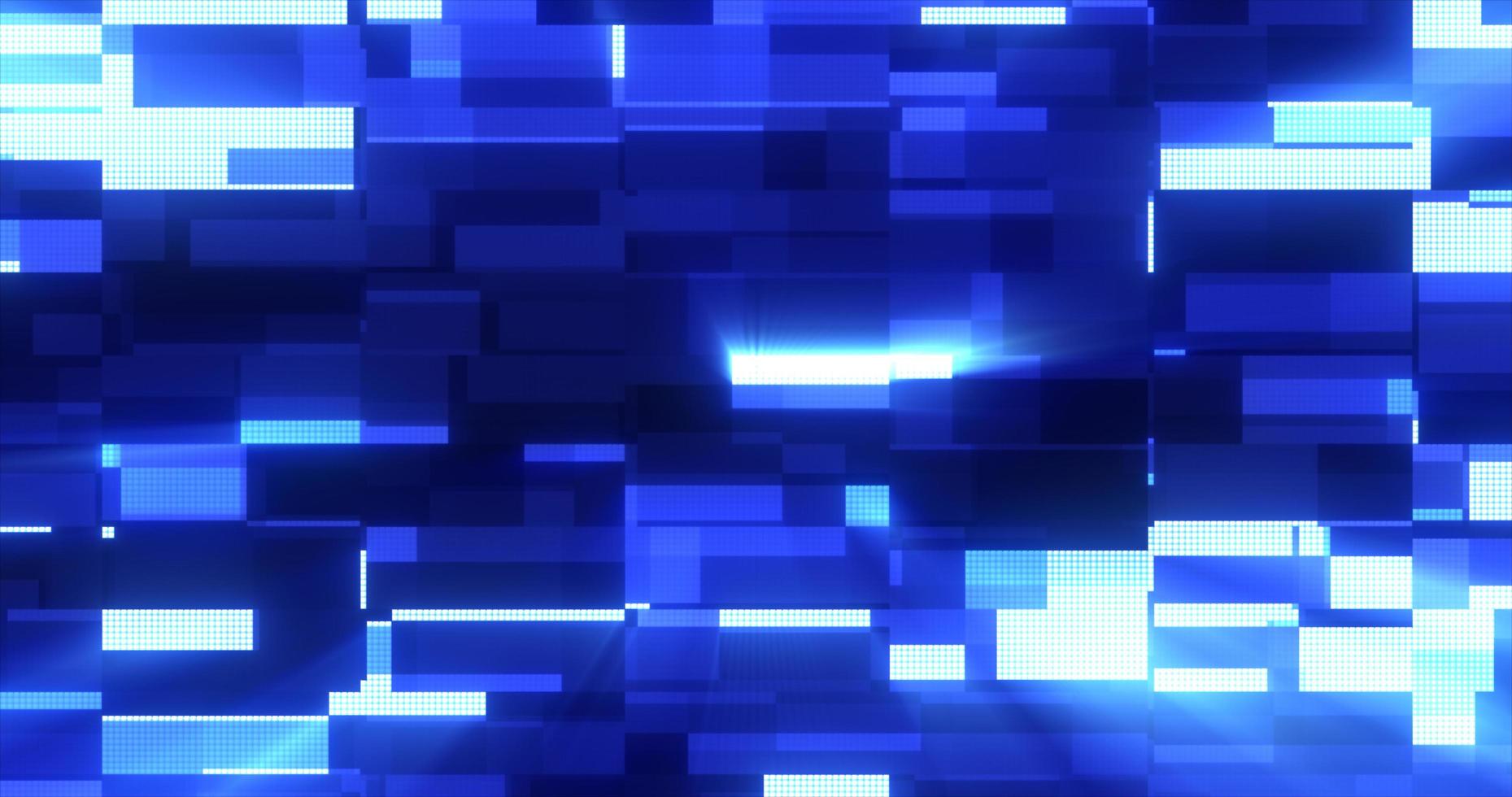 Abstract glowing light blue futuristic energy lines and stripes rectangular magic hi-tech flying horizontally. Abstract background photo