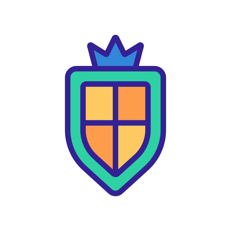 The old coat of arms is an icon vector. Isolated contour symbol illustration vector