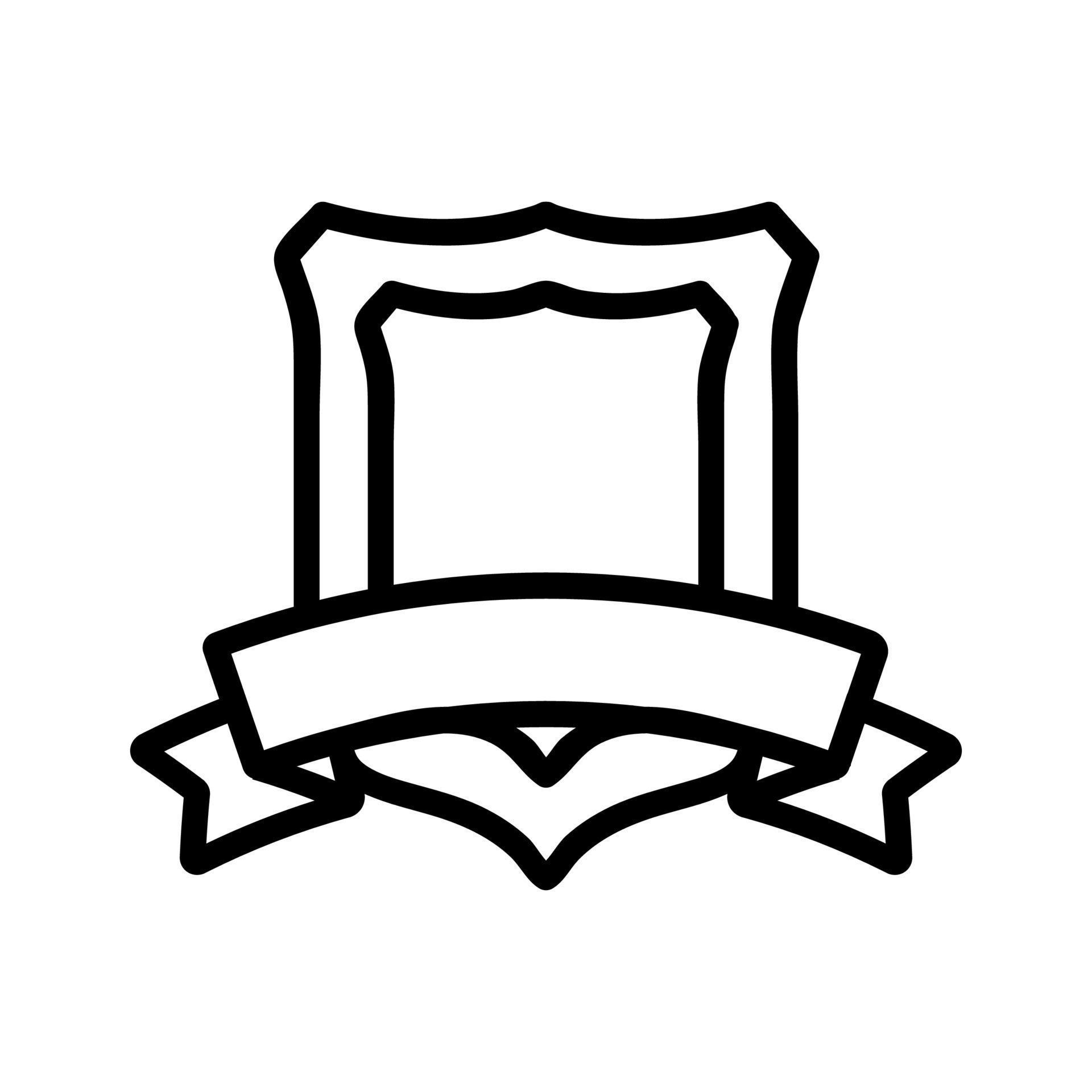 The old coat of arms is an icon vector. Isolated contour symbol