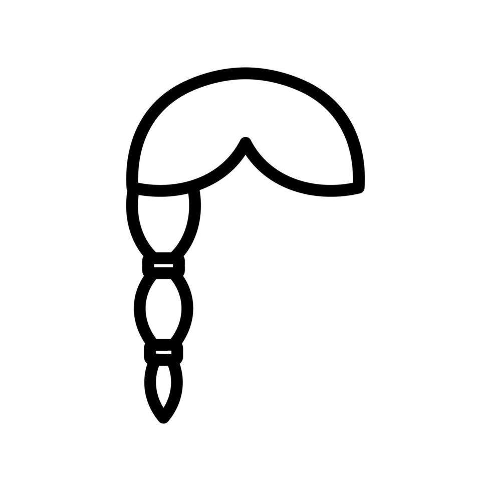 vector de icono de trenza. ilustración de símbolo de contorno aislado