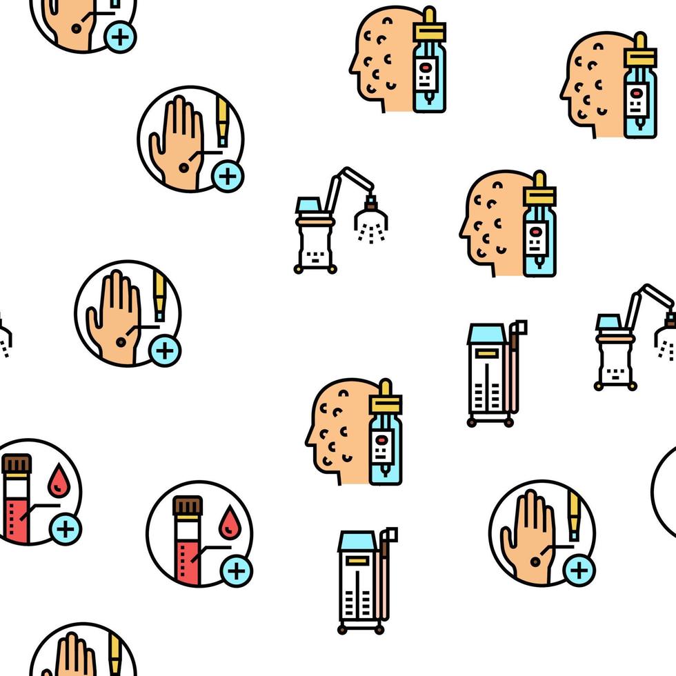 Dermatology Problem Collection Icons Set Vector