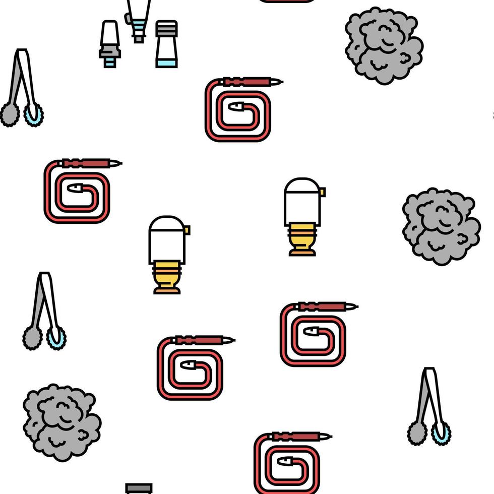 Hookah Tobacco Smoking Vector Seamless Pattern