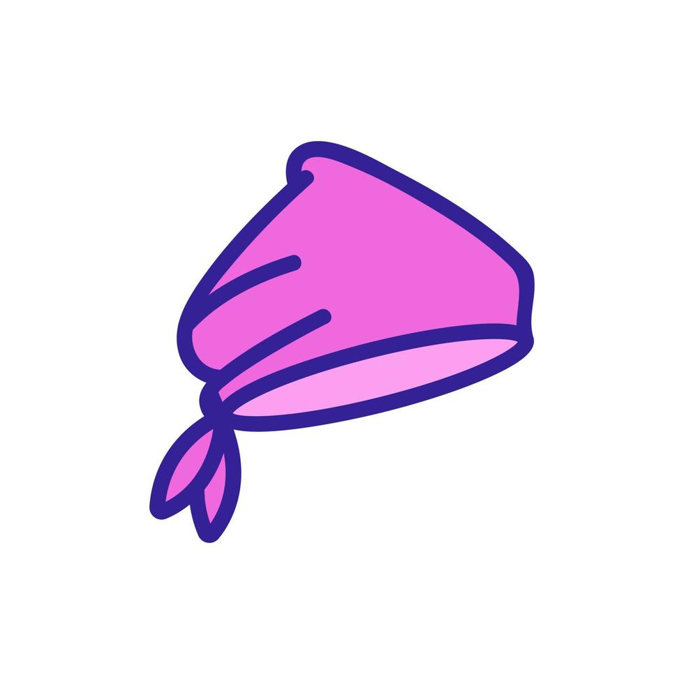 Bandana icon vector. Isolated contour symbol illustration vector