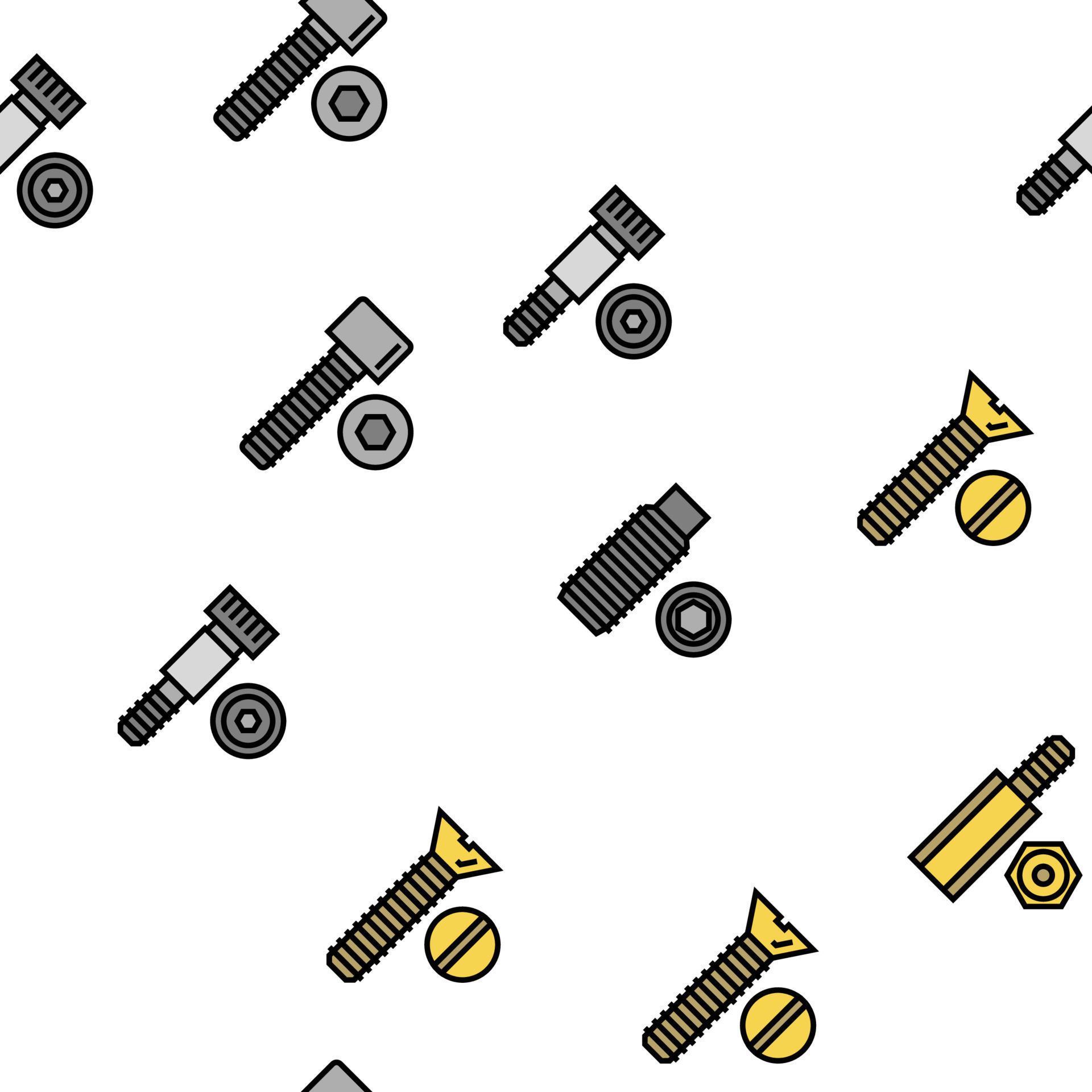 Screw And Bolt Building Accessory Vector Seamless Pattern 18776949
