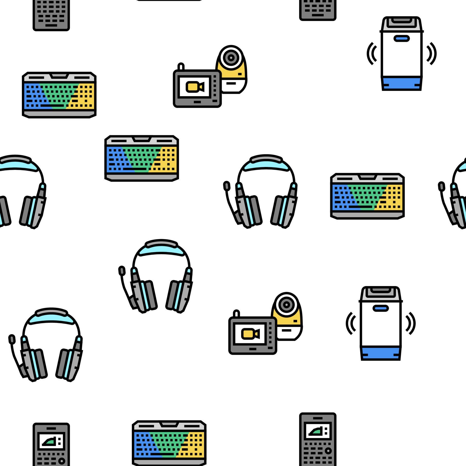 Ict Patterns Svg Electronics Digital Technology Vector Seamless Pattern 18776955 Vector ...