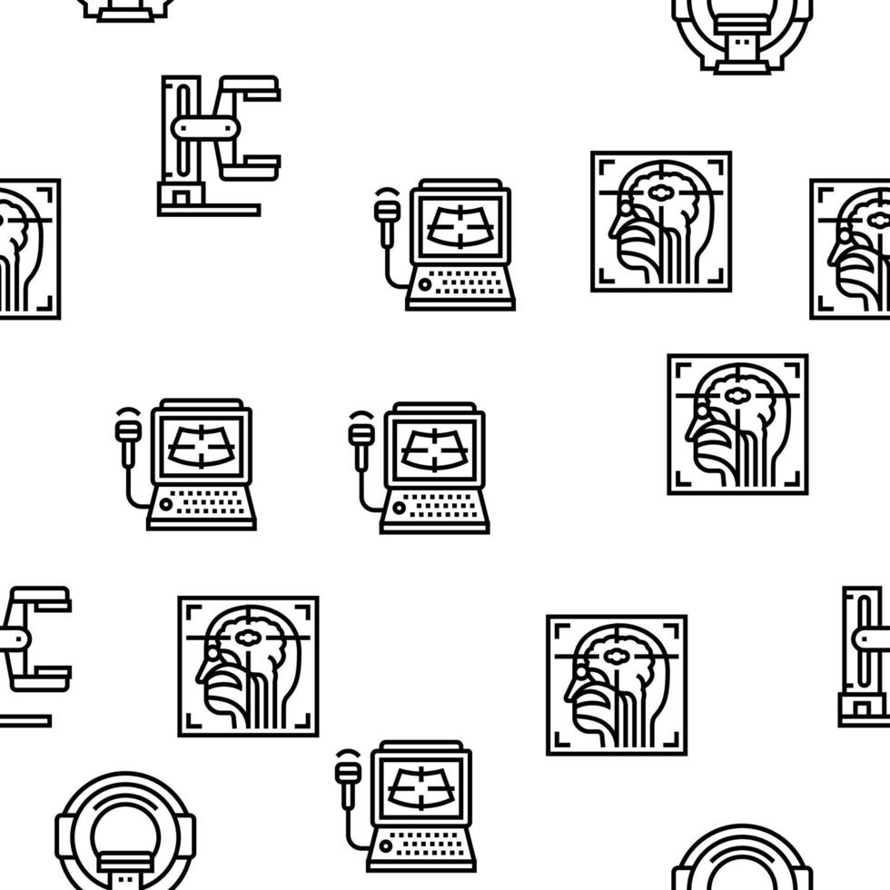 Radiology Equipment Vector Seamless Pattern