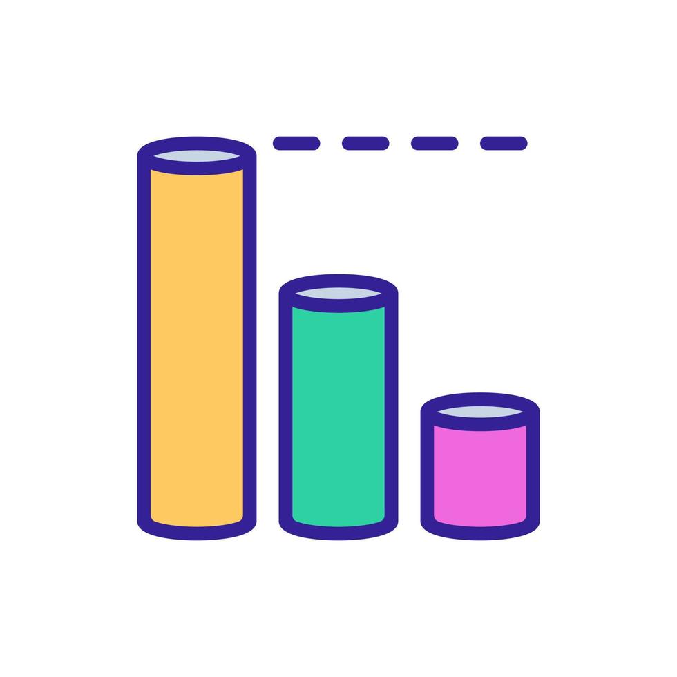 column chart icon vector. Isolated contour symbol illustration vector