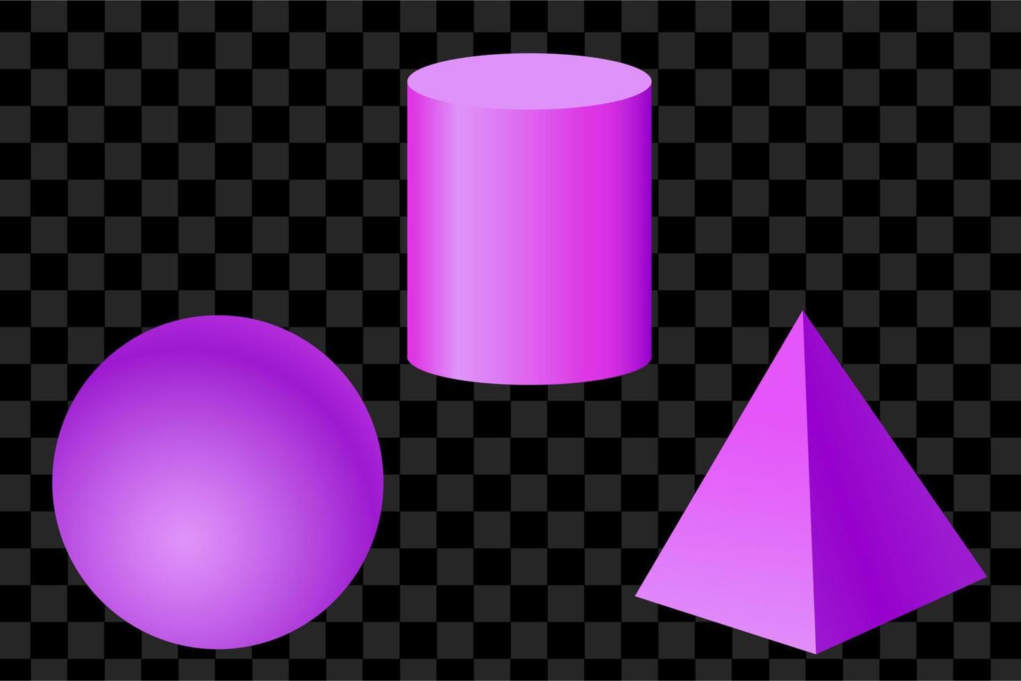 Isolated shape with purple gradient color. Abstract 3d vector