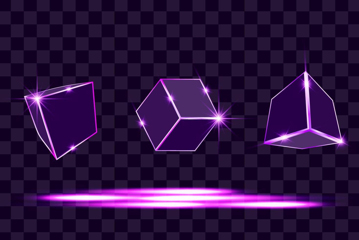 Isolated shape with purple gradient color. Abstract 3d vector