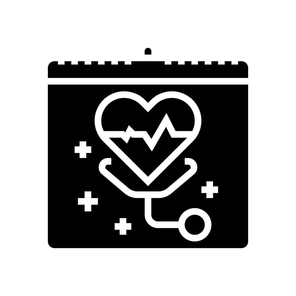 world health day glyph icon vector illustration
