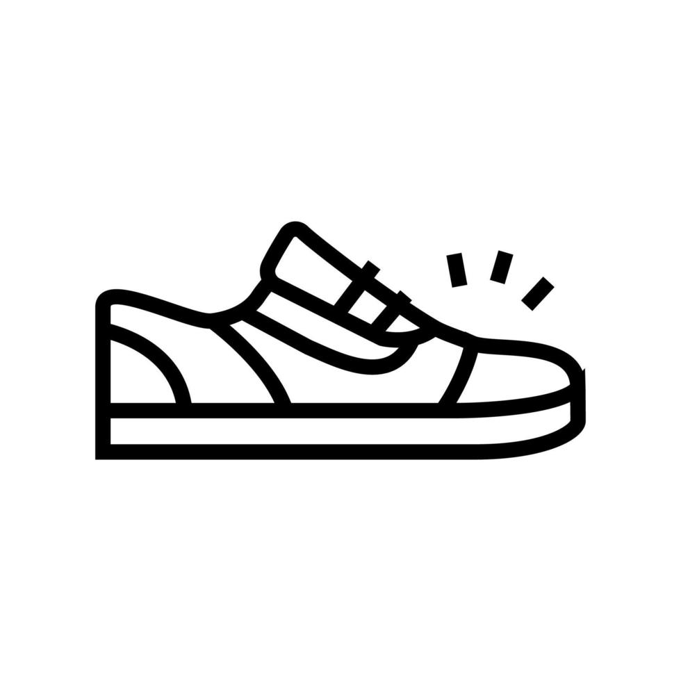 zapatillas zapatos línea icono vector ilustración signo