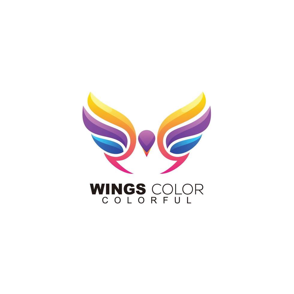 eagle wings colorful logo icon design 18778136 Vector Art at Vecteezy