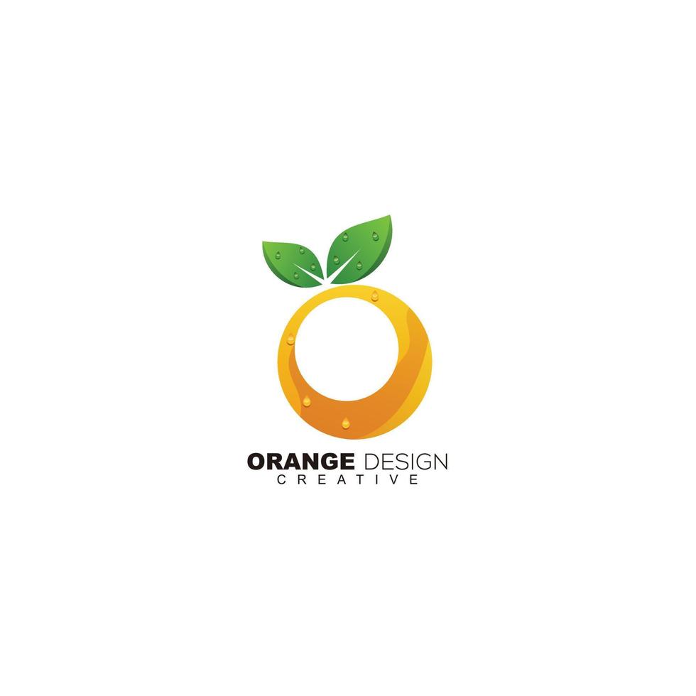 logotipo de plantilla de diseño naranja para negocio de iconos vector