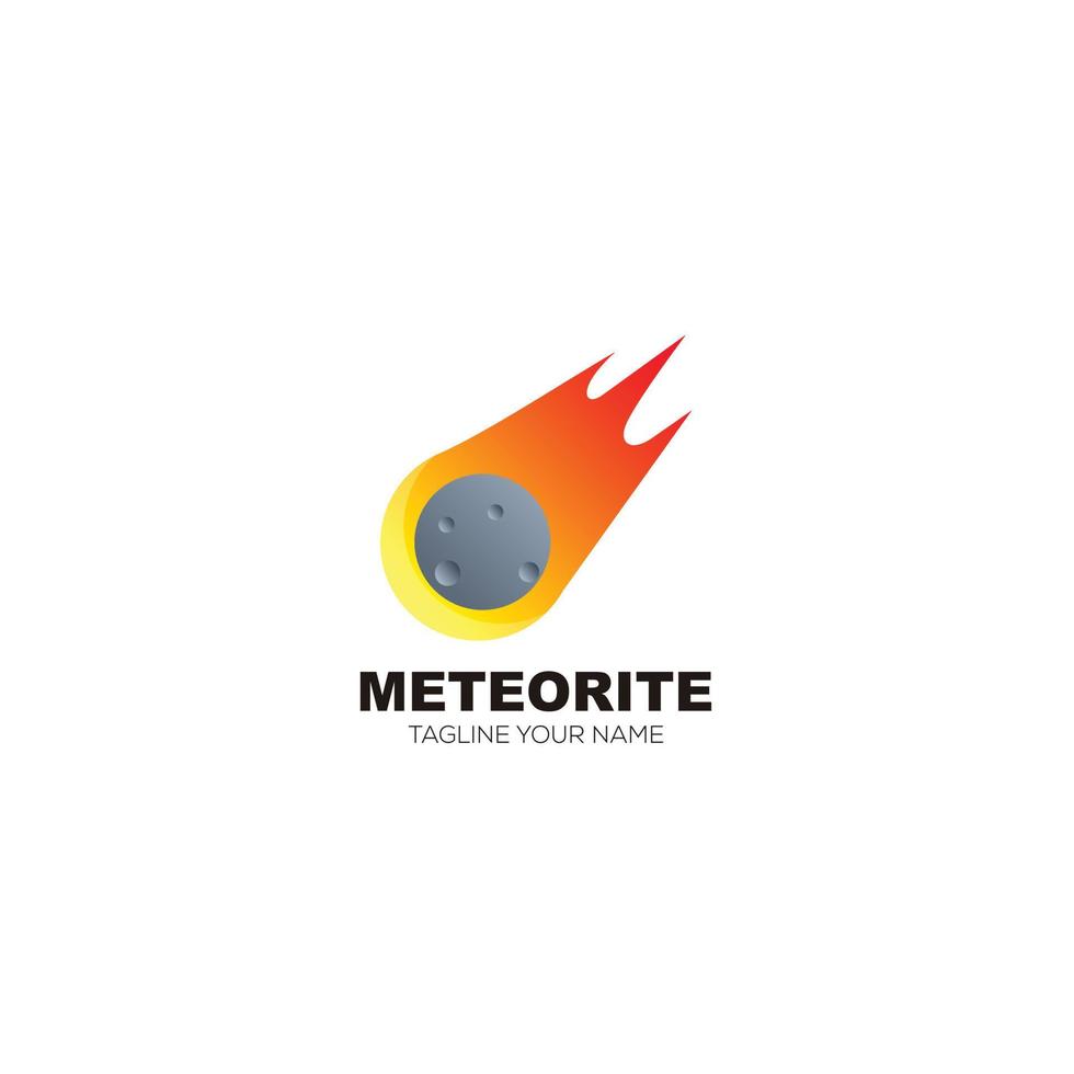 plantilla de diseño colorido de logotipo de meteorito vector