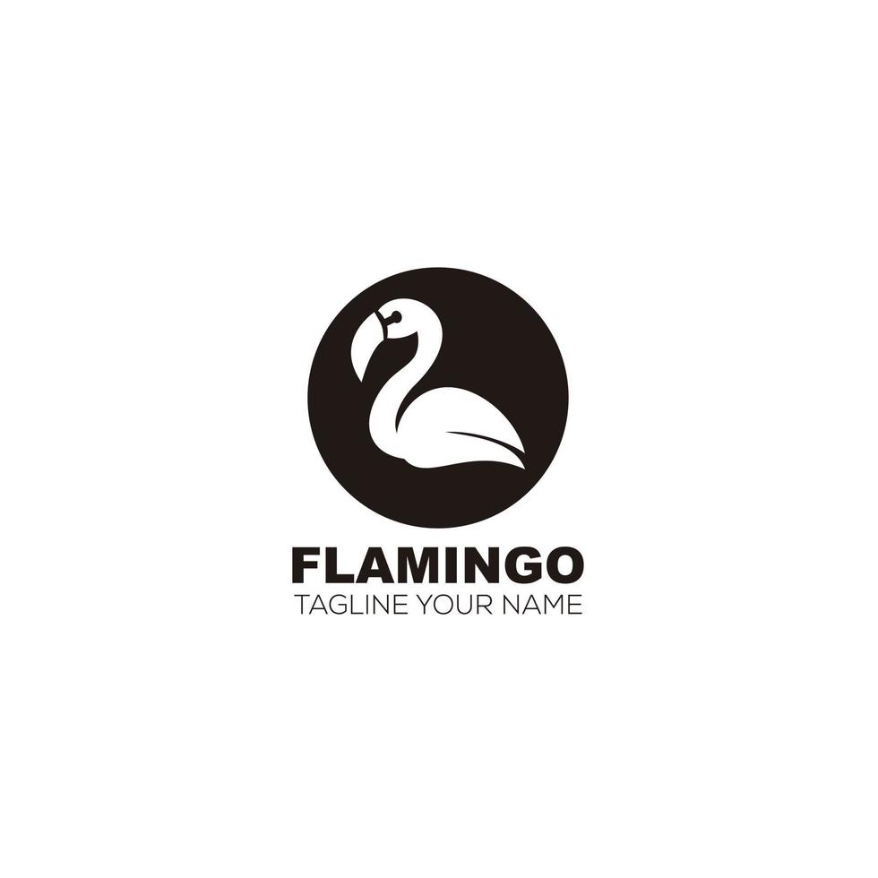 flamingo logo símbolo diseño plantilla negocio vector