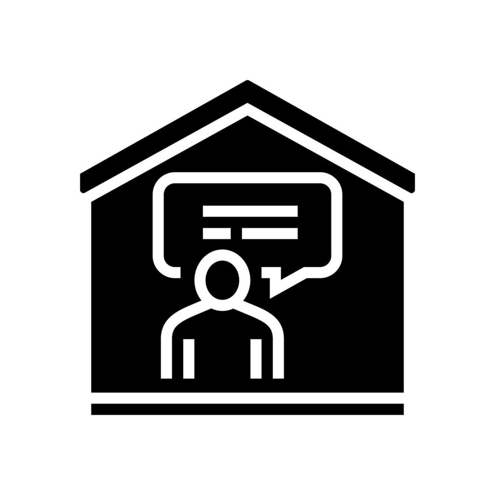 talking and communication glyph icon vector illustration