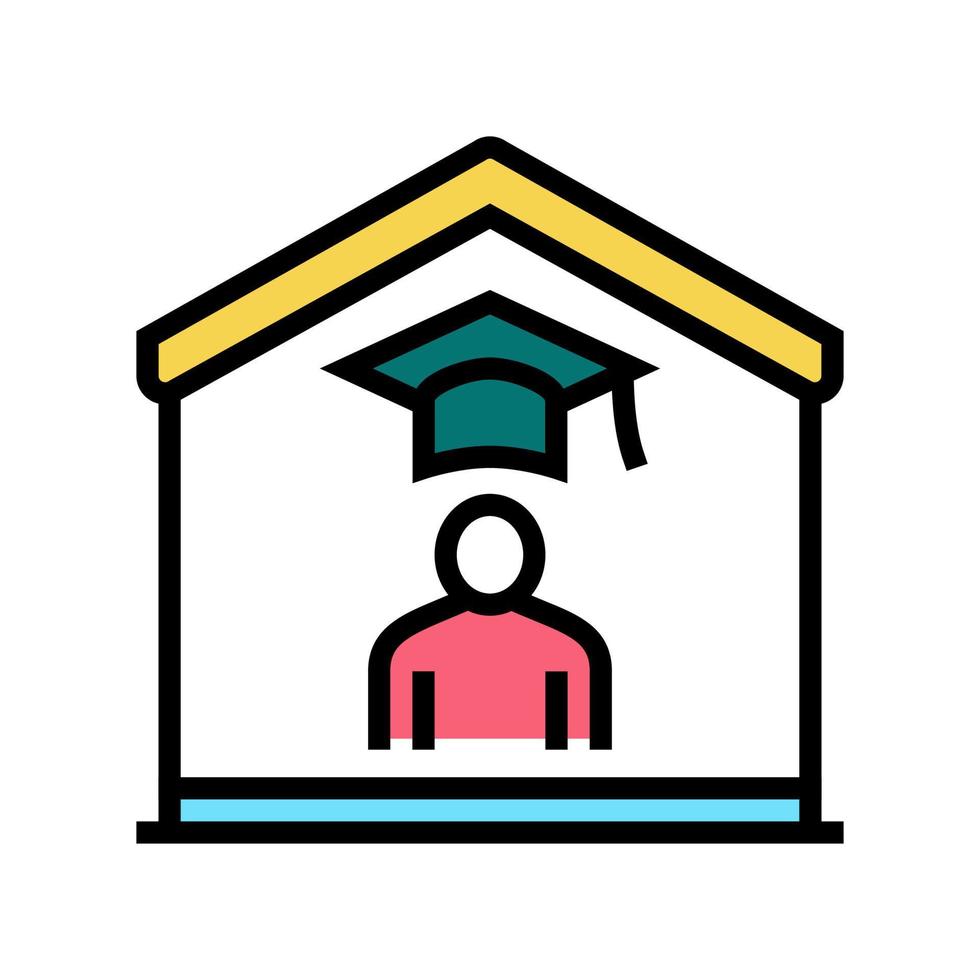 home education color icon vector illustration