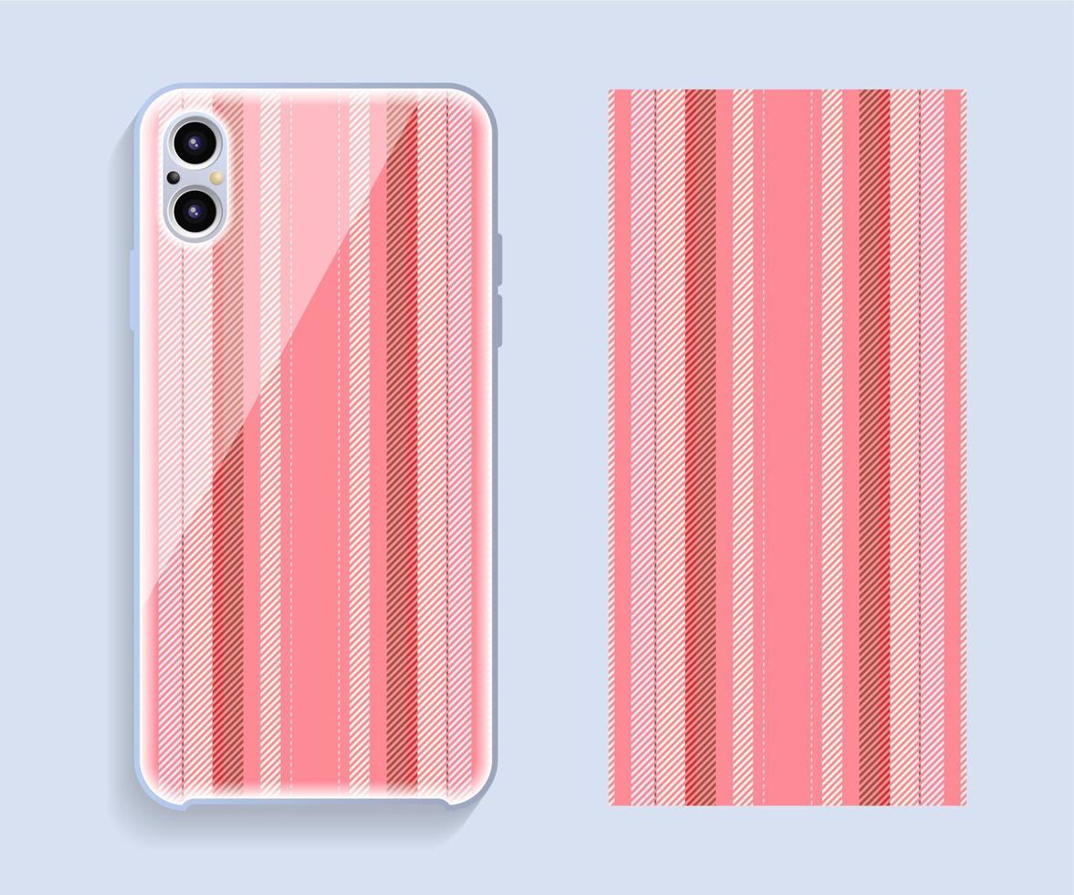 Mobile phone cover design. Template smartphone case vector pattern.