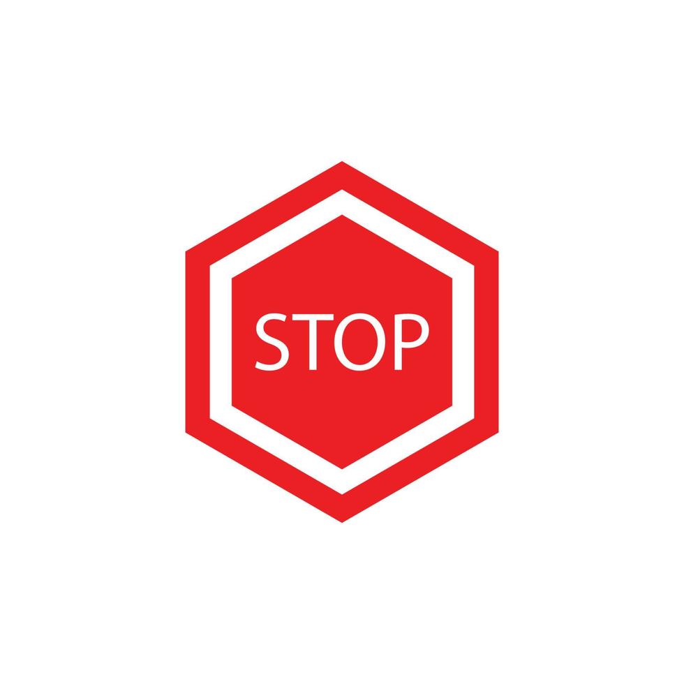 stop logo icon vector