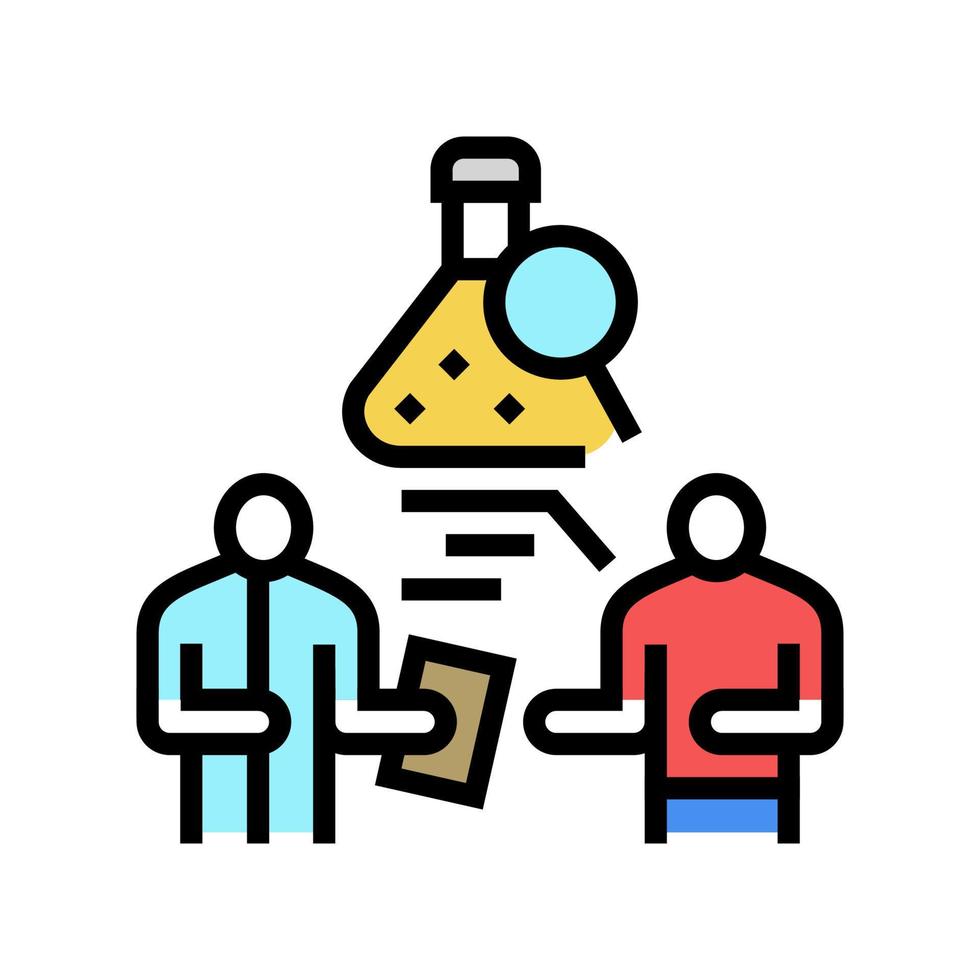 Medical Review Officer Examination Mro Color Icon Vector Illustration 