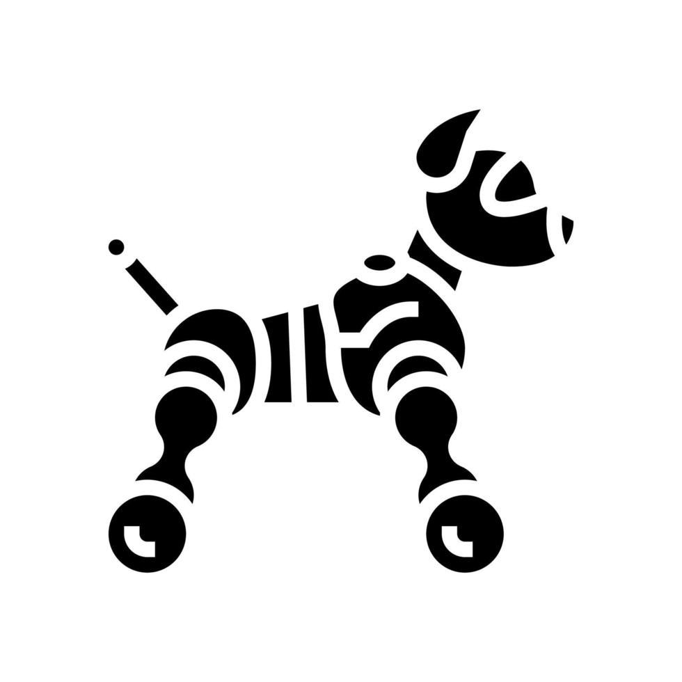 toy robot glyph icon vector illustration