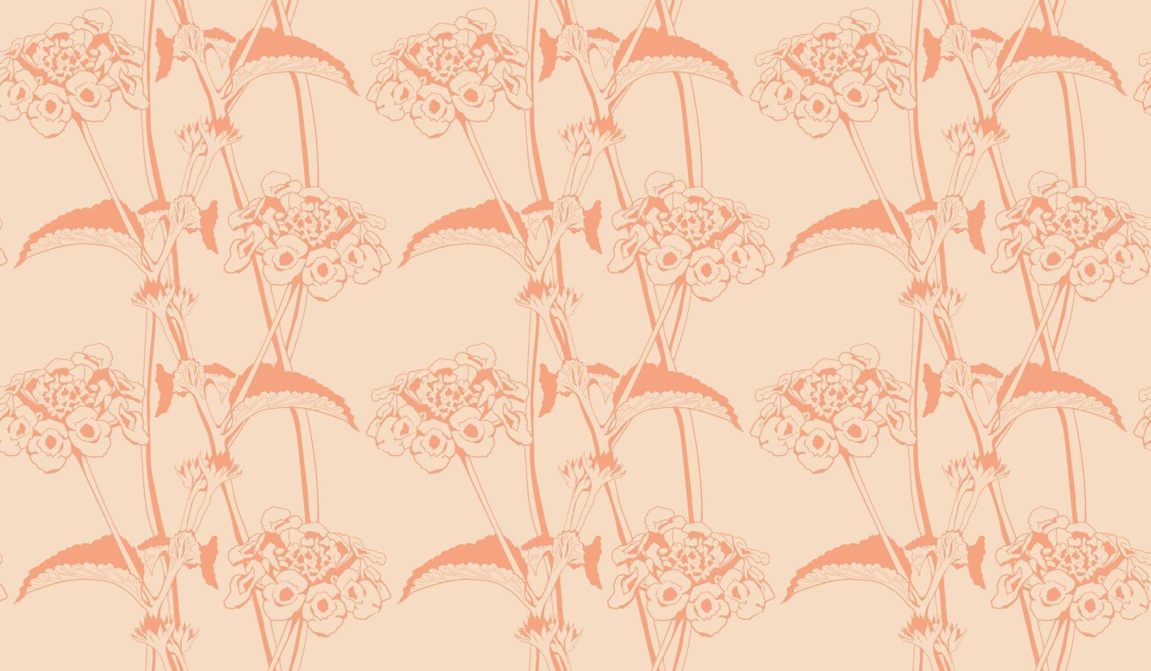 fondo de vector transparente de patrón floral. diseño de papel tapiz de follaje y flores de la naturaleza.