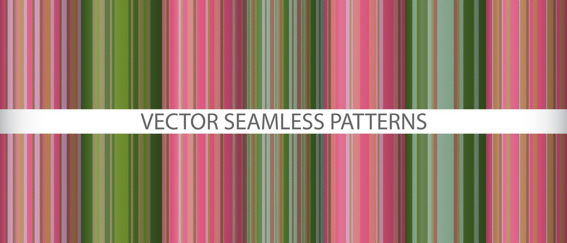 Set textile plaid pattern. Tartan vector seamless. Fabric check background texture.
