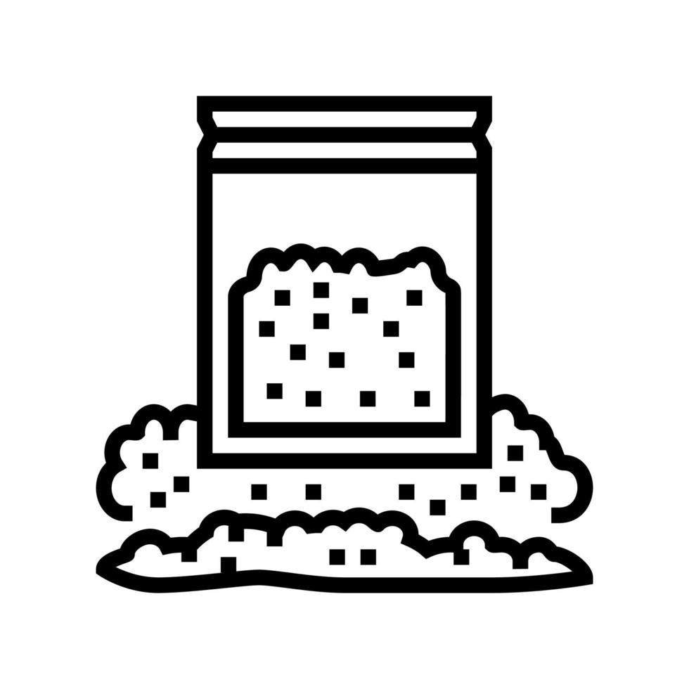 cocaine drug line icon vector illustration