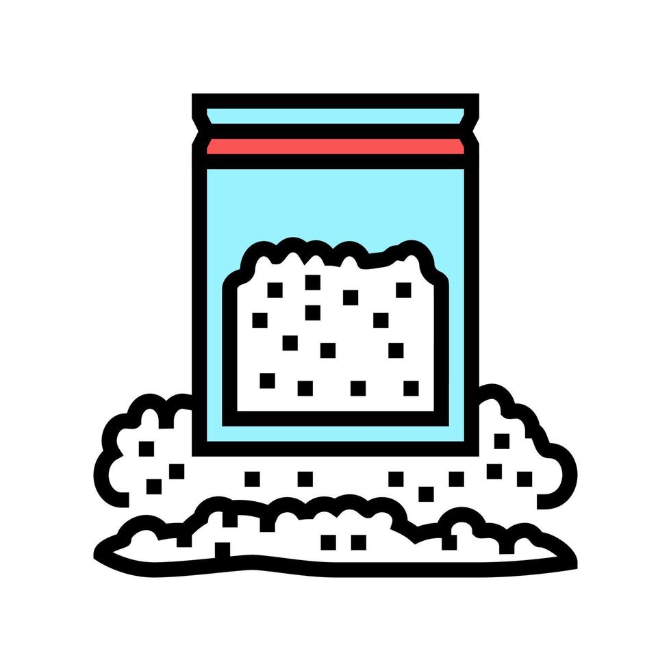cocaine drug color icon vector illustration