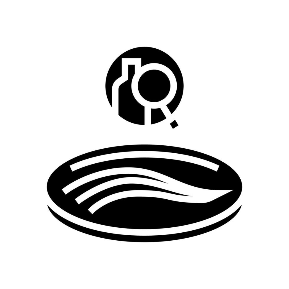 hair follicle alcohol test glyph icon vector illustration