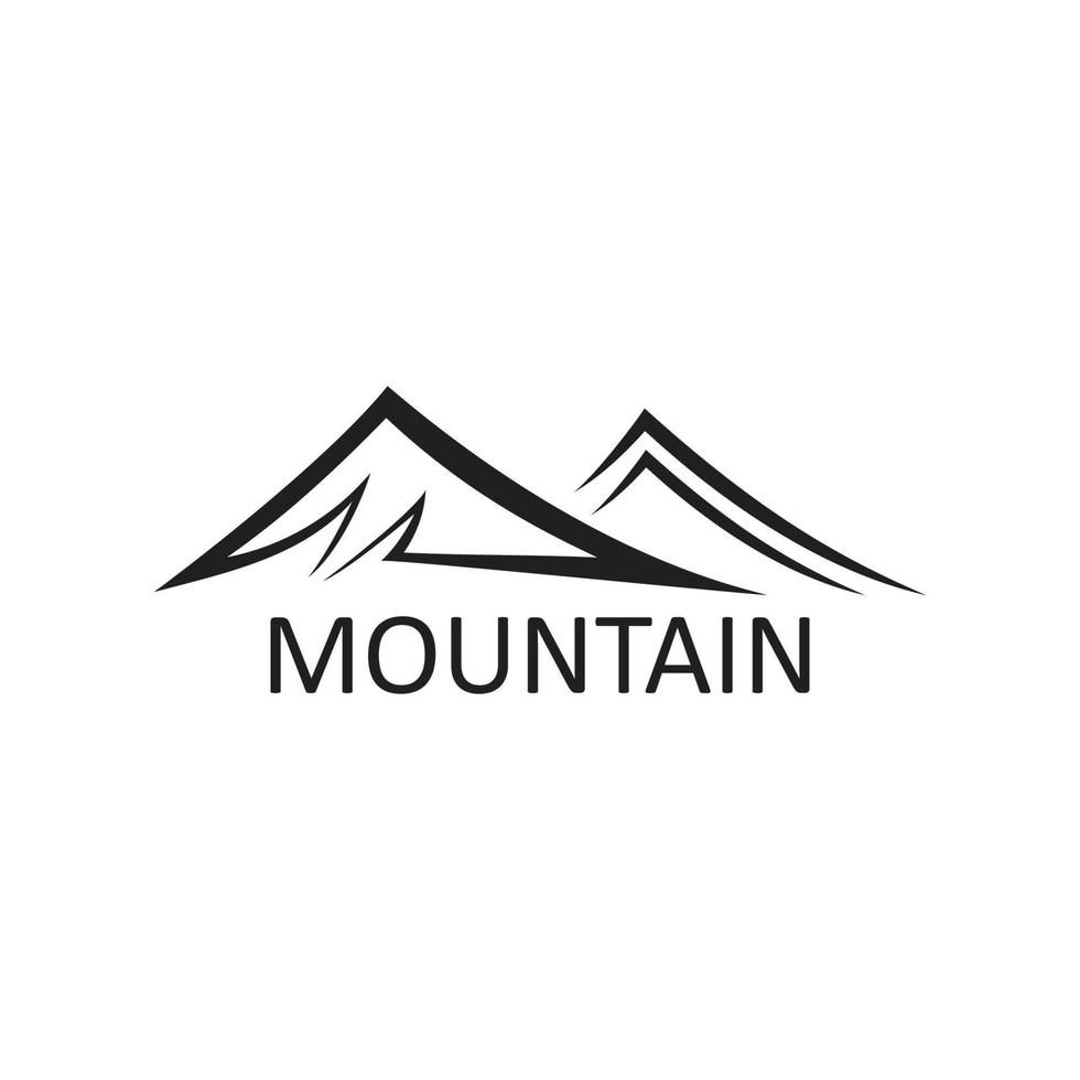 logotipo de icono de montaña vector