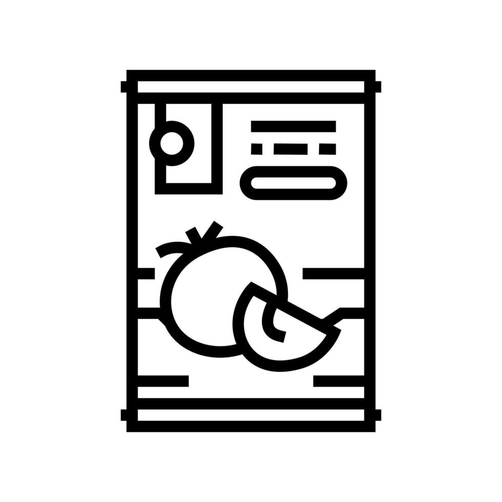 tomato paste line icon vector illustration