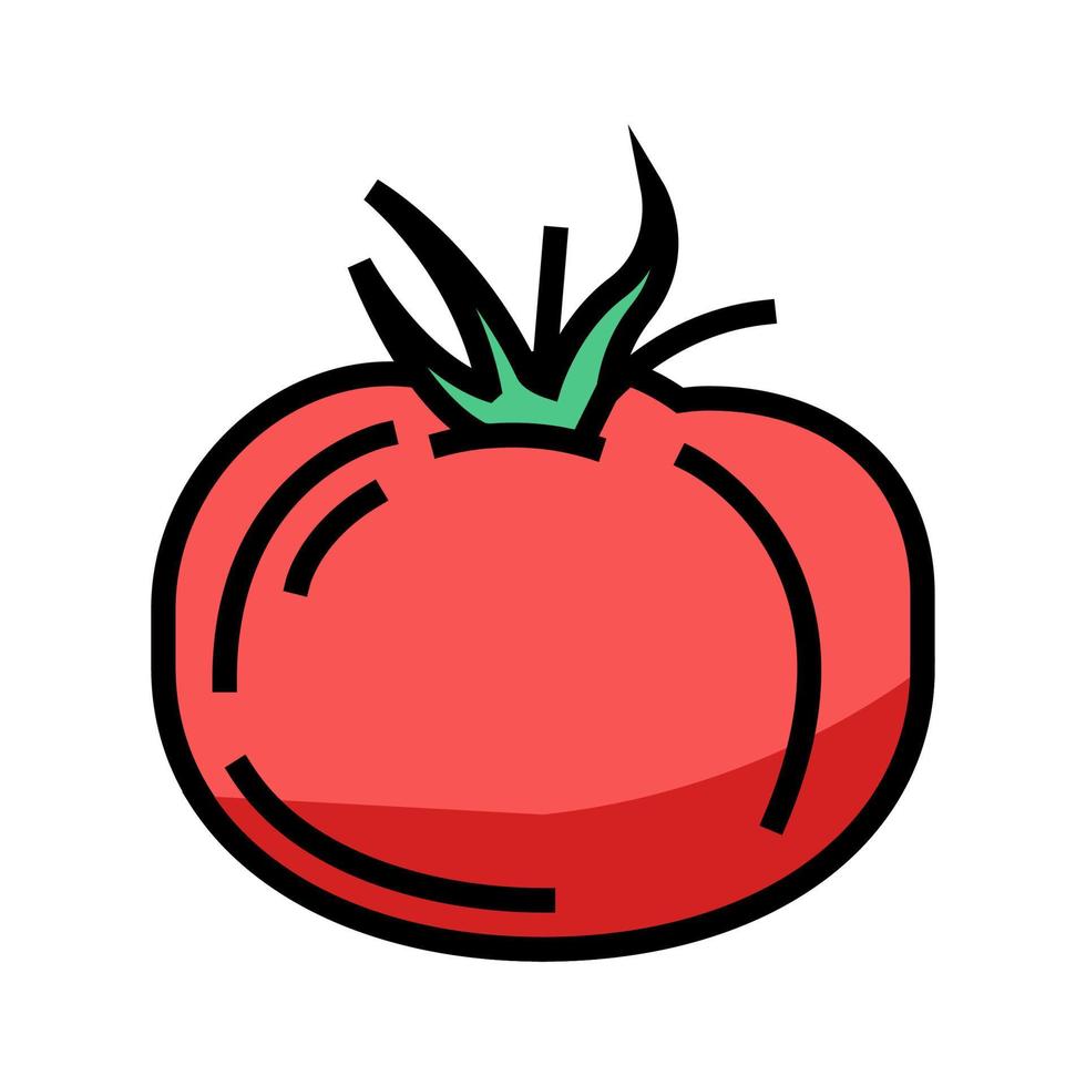 tomate vitamina vegetal color icono vector ilustración