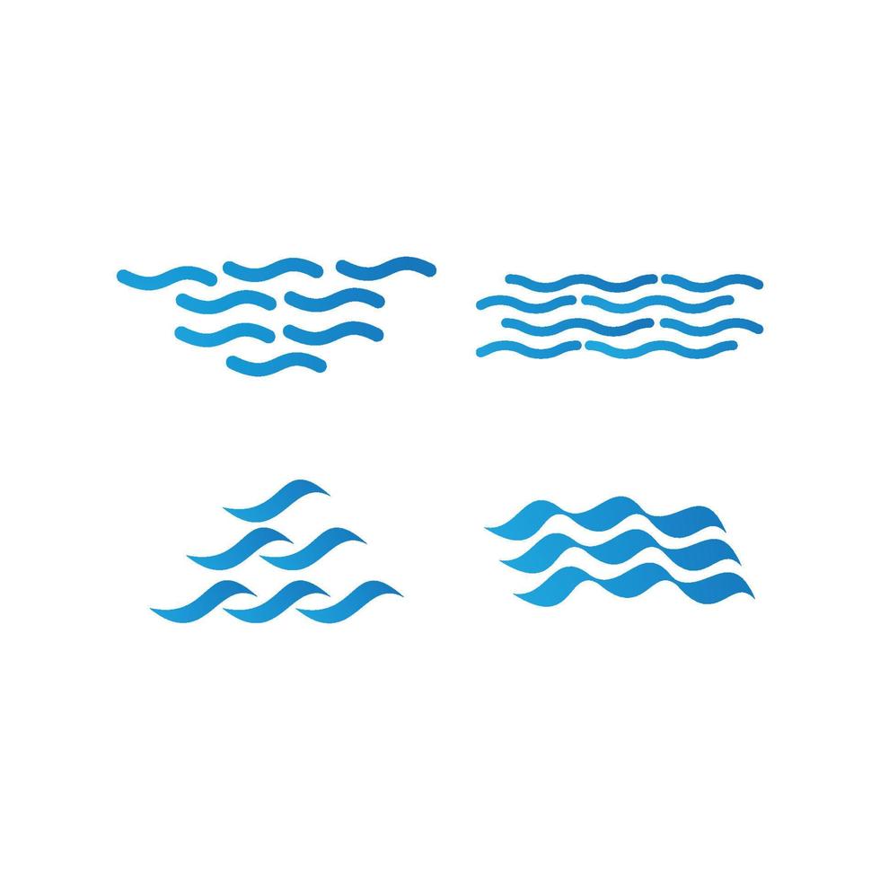 logo de onda de agua vector